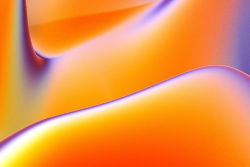 Vibrant abstract gradient background with smooth orange and purple waves, ideal for graphics, templates, and digital art projects.