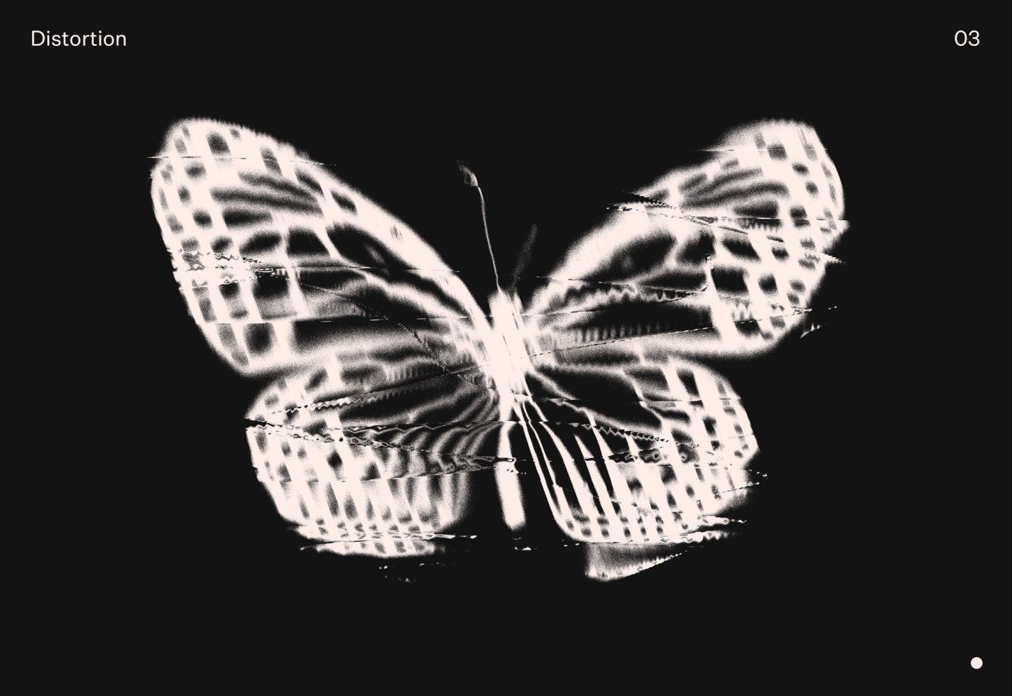 Artistic black and white distorted butterfly graphic, ideal for modern design templates, vector backgrounds, and creative graphics. Perfect for designers.