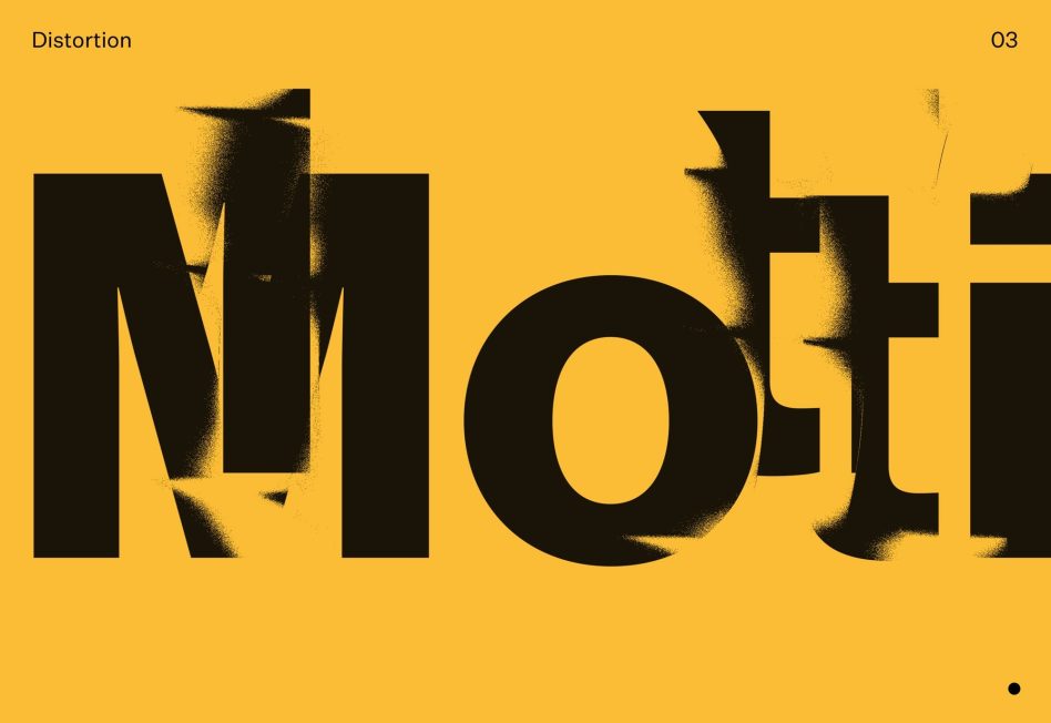 Distortion mockup design with bold black text on yellow background. Ideal for designers seeking unique, distorted graphic templates and creative visual assets.