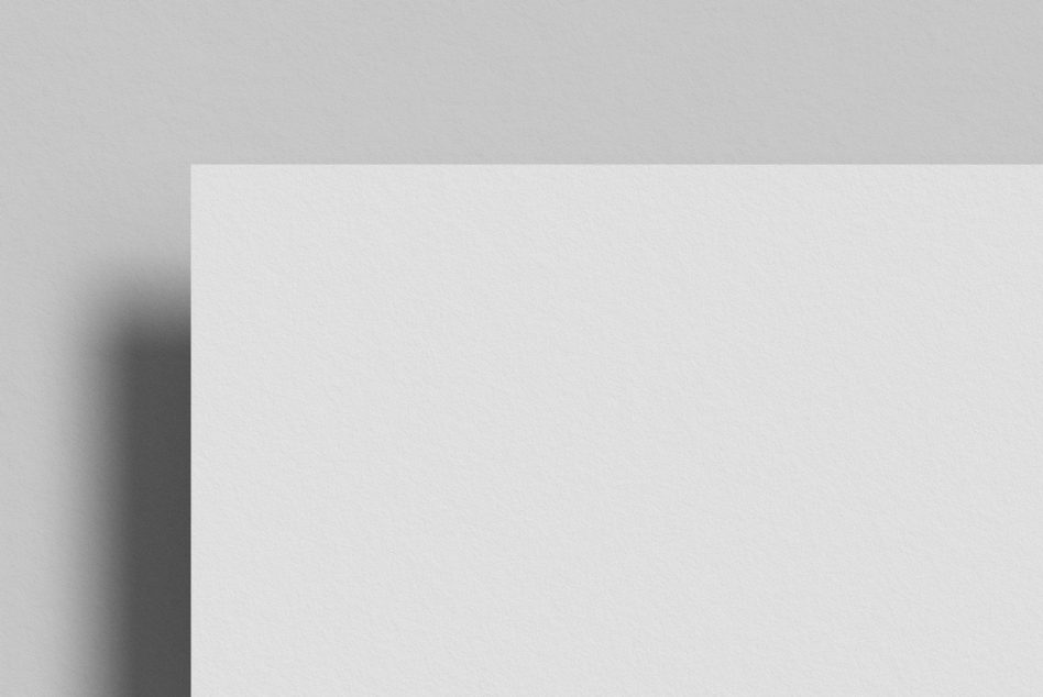 Minimalist paper mockup with shadow, ideal for branding presentations, graphic design showcasing, and texture overlay visualizations.