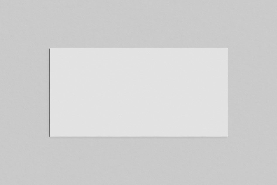 Blank white envelope mockup with rounded flap on gray background