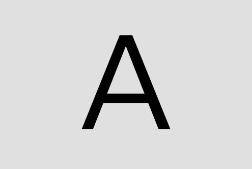 Minimalist sans-serif letter A, black on white background, ideal for modern font design inspiration and graphic elements.
