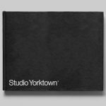 Professional black square book cover mockup with clean design for portfolio presentation, suitable for graphic designers.