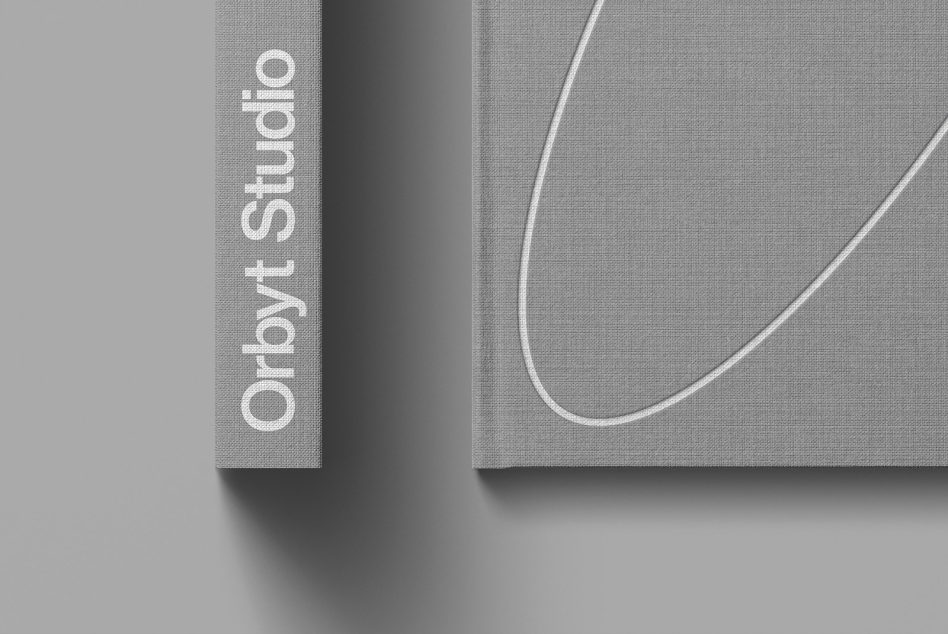 Canvas mockup lying flat with a subtle shadow, showcasing logo branding potential for designers, in grayscale tones, perfect for presentation templates.