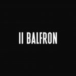 Minimalist font design showcasing the word BALFRON in bold, white letters centered on a black background, perfect for modern graphic design.