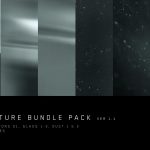 Texture bundle pack preview with various monochrome high-resolution surfaces including redactions, glass, and dust effects for graphic design.
