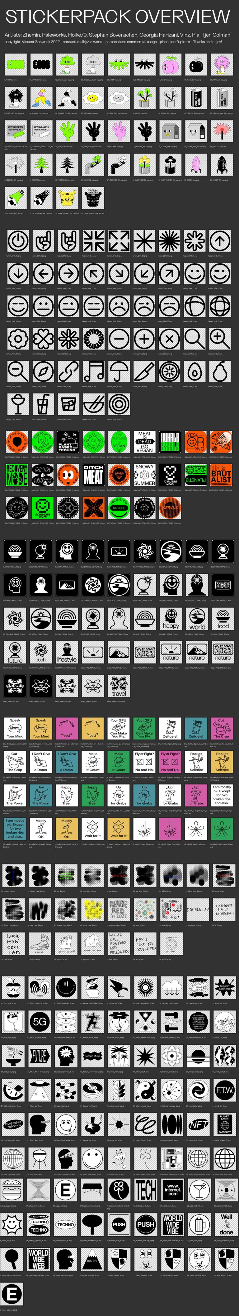 300 Graphic Sticker Texture Pack, Texture Graphic | Supply.Family