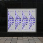 Urban billboard mockup featuring typographic design progression, suitable for presenting font styles and advertising graphics in a realistic setting.