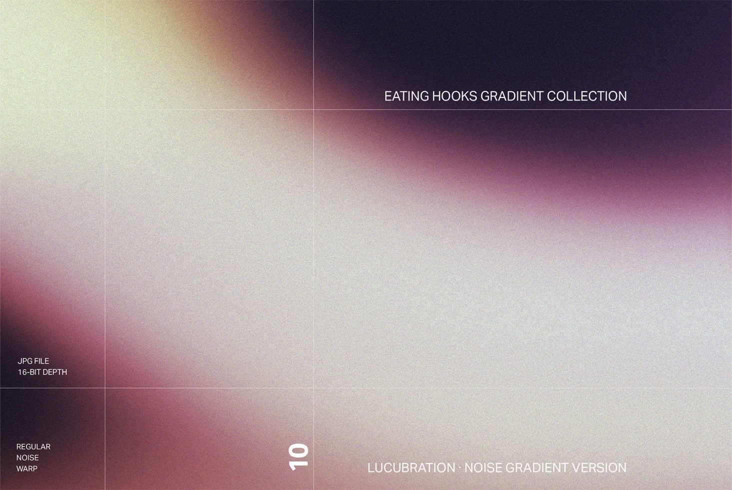 Eating Hooks Gradient Collection artwork, digital graphic asset with noise and color warp for design backgrounds, templates category.