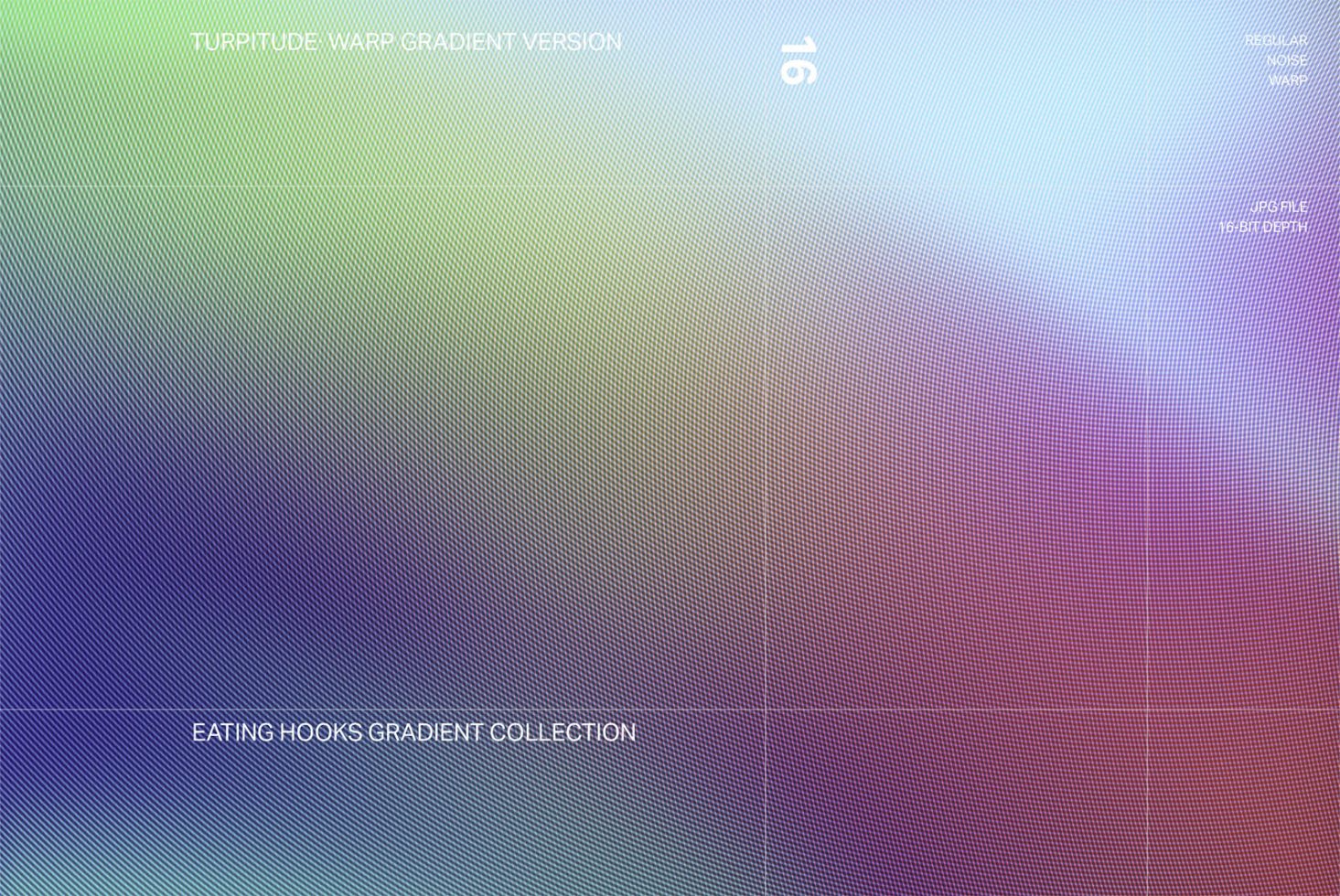 Colorful warp gradient texture from Eating Hooks Gradient Collection, suitable for graphic design backgrounds in high-resolution JPG format.