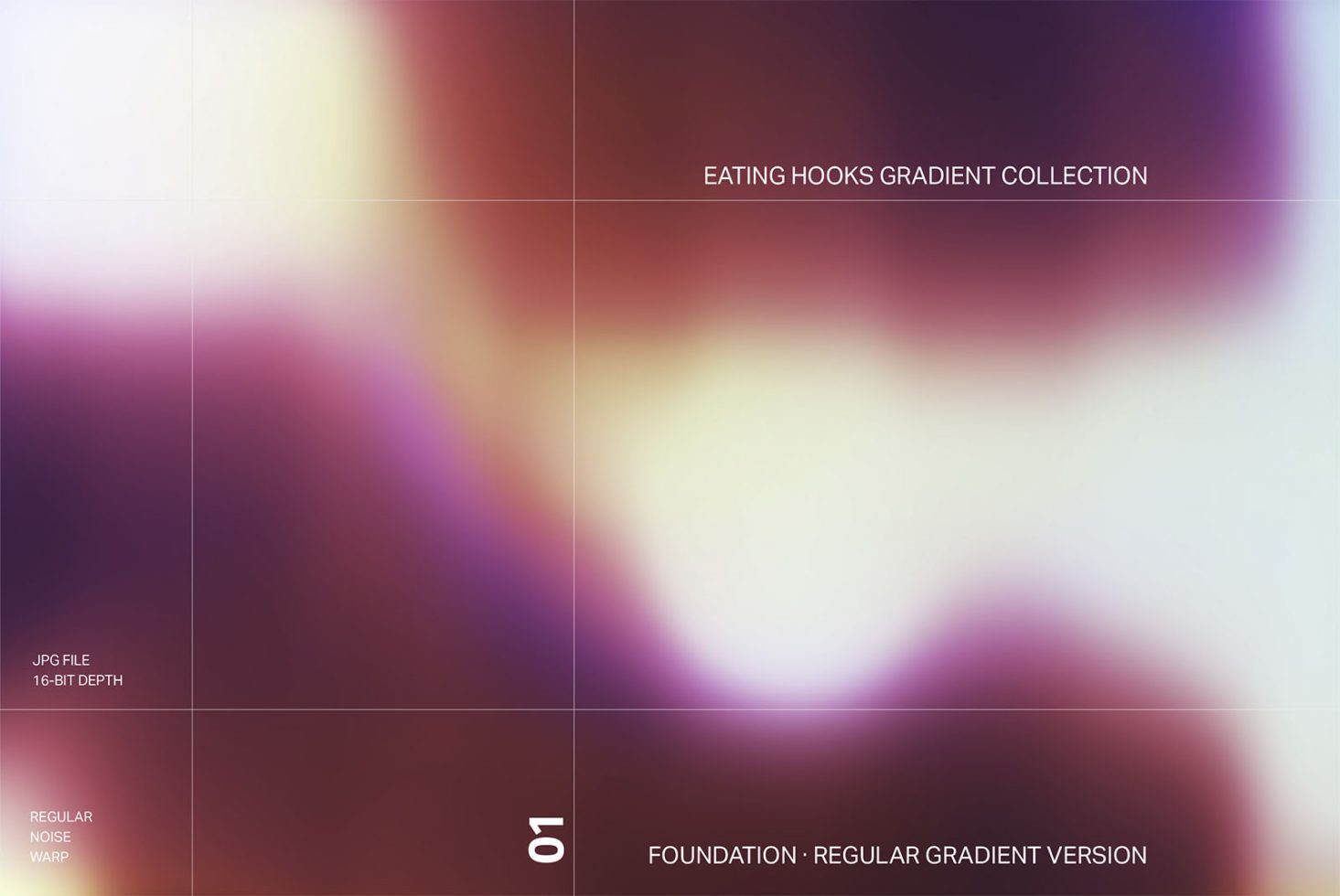 Vibrant color gradient background from Eating Hooks Gradient Collection, ideal for designers' mockups and graphic design assets.