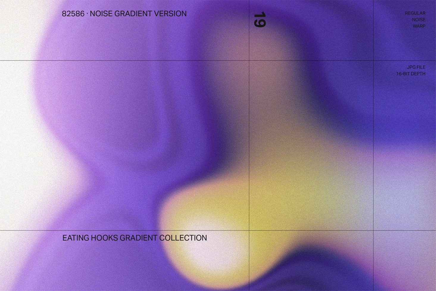 Vibrant noise gradient texture from Eating Hooks Gradient Collection, 16-bit depth JPG graphic, ideal for modern design backgrounds.