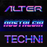 Retro-style 80s neon font design with gradient and glitch effect, suitable for graphics and templates, cyberpunk aesthetic.
