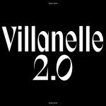 Elegant modern Villanelle 2.0 font showcased on a black background, ideal for design professionals looking for typography, fonts, graphics 2022.