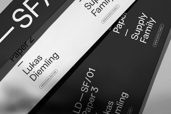 Elegant font design mockup on paper with sharp details, showcasing typography, typeface presentation for designers, creative font preview.
