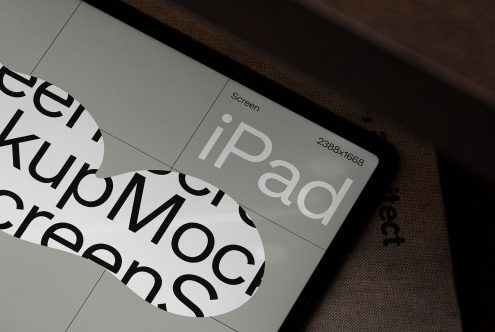 iPad screen mockup template with detailed resolution, ideal for presenting digital designs and applications to designers.