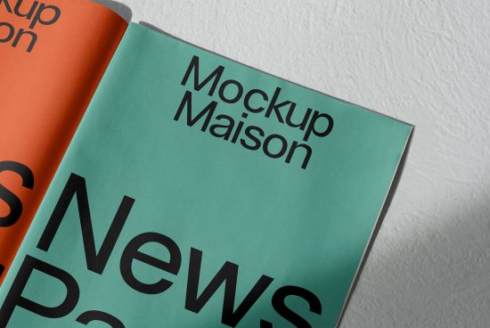 Modern magazine mockup with a focus on typography and clean design, perfect for presentations and branding projects.