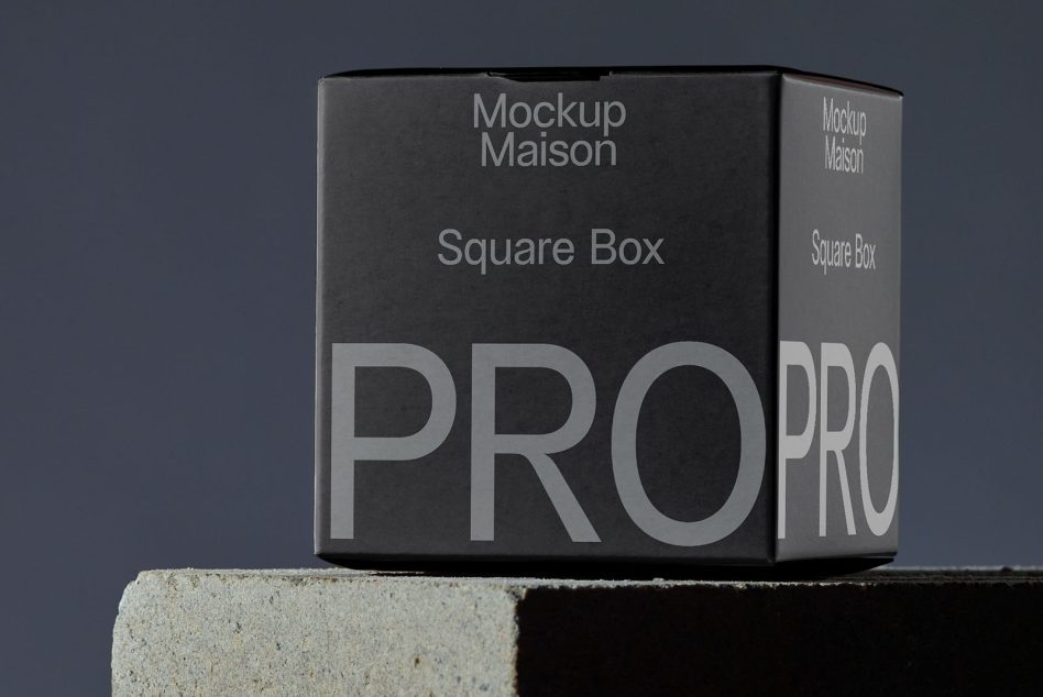 Dark product box showing front two sides with large PRO lettering