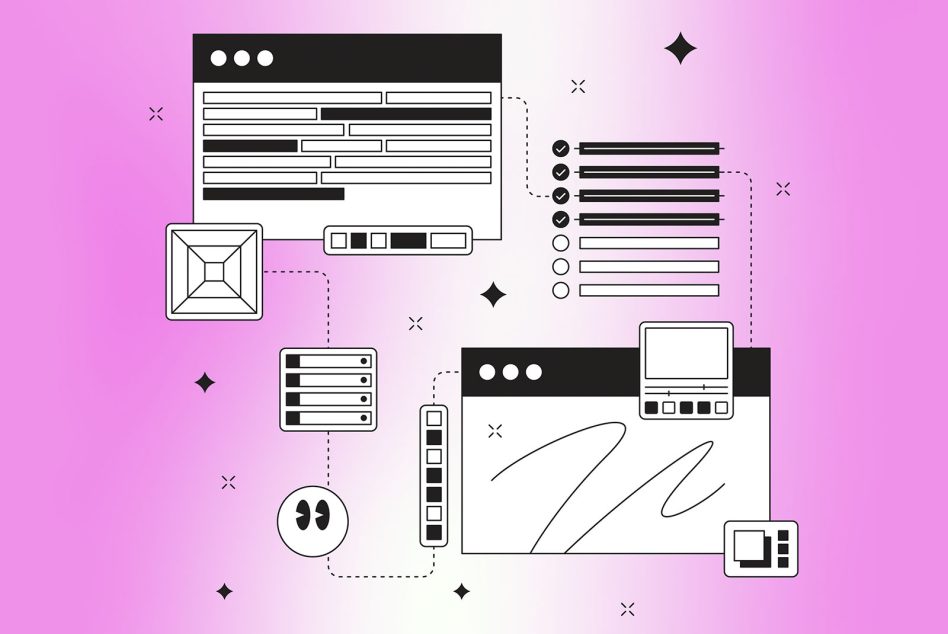 Vector illustration of user interface elements with modern flat design, perfect for mockups, web design elements and digital asset graphics.