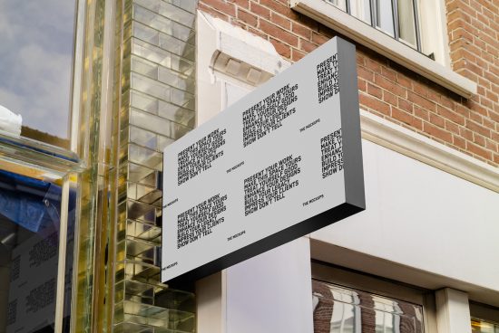 Outdoor billboard mockup displayed on a building facade, ideal for presenting design work and advertising graphics to clients.