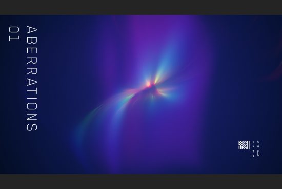 Abstract optical flare graphic in blue and purple hues ideal for background design and overlay effects for creative projects.