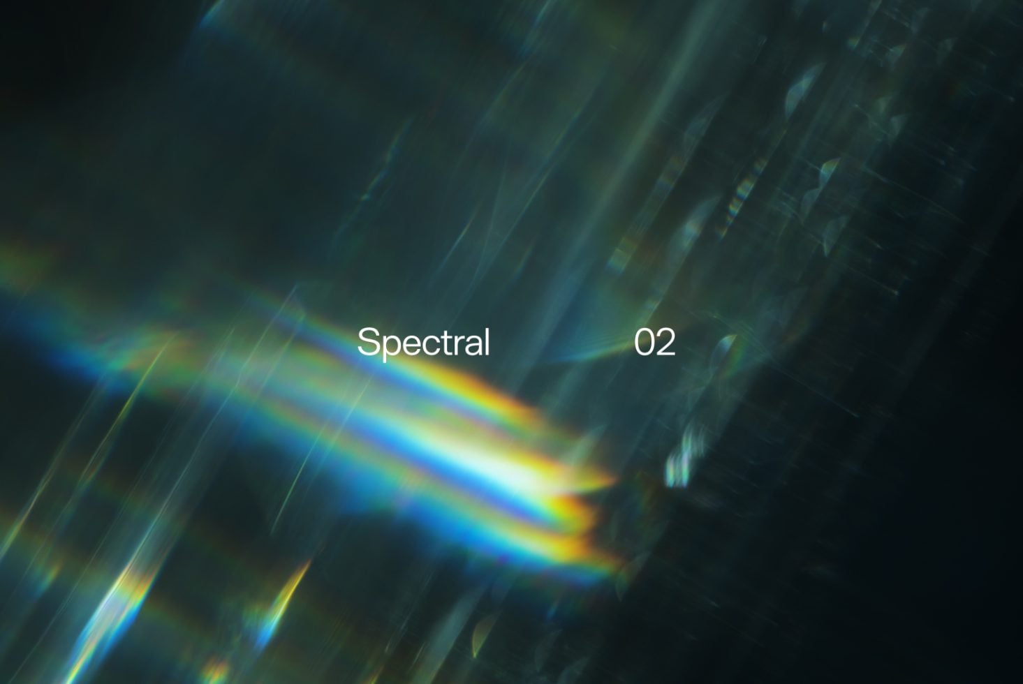 Colorful light spectrum bands bending diagonally with motion blur effect