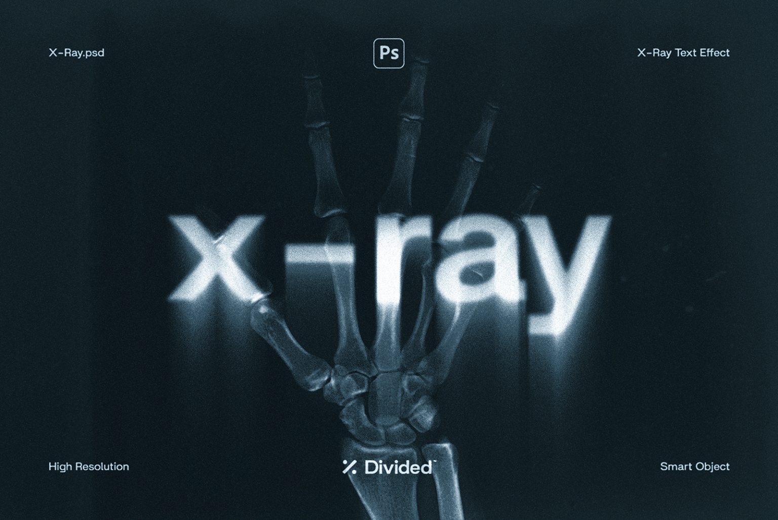 X-Ray Text Distortion Effect, Photoshop Effect Graphic | Supply.Family
