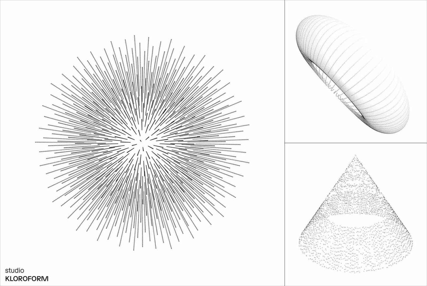 Abstract geometric line art designs with radial, spherical, and triangular patterns for creative graphics and templates.