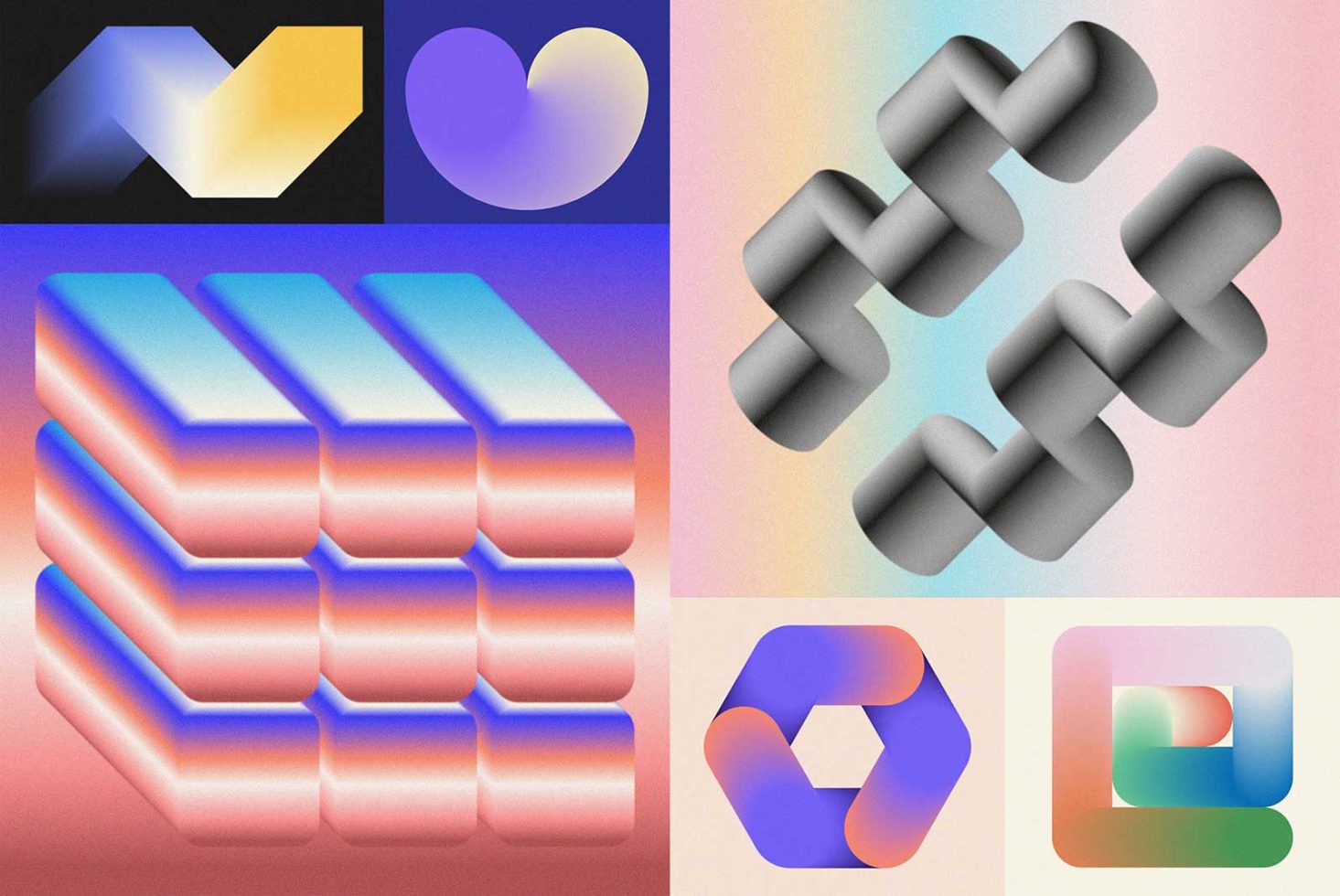 Abstract geometric shapes gradient artwork for design inspiration. Perfect for templates, graphics, backgrounds, and vibrant mockups.