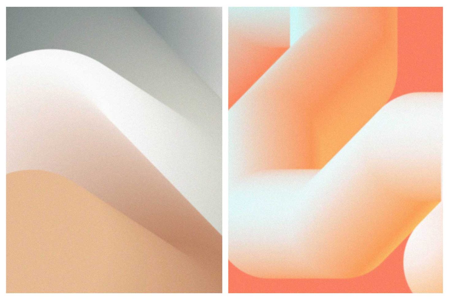 Abstract wavy design graphics in soft pastel shades, ideal for backgrounds, wallpapers, or creative template elements for designers.