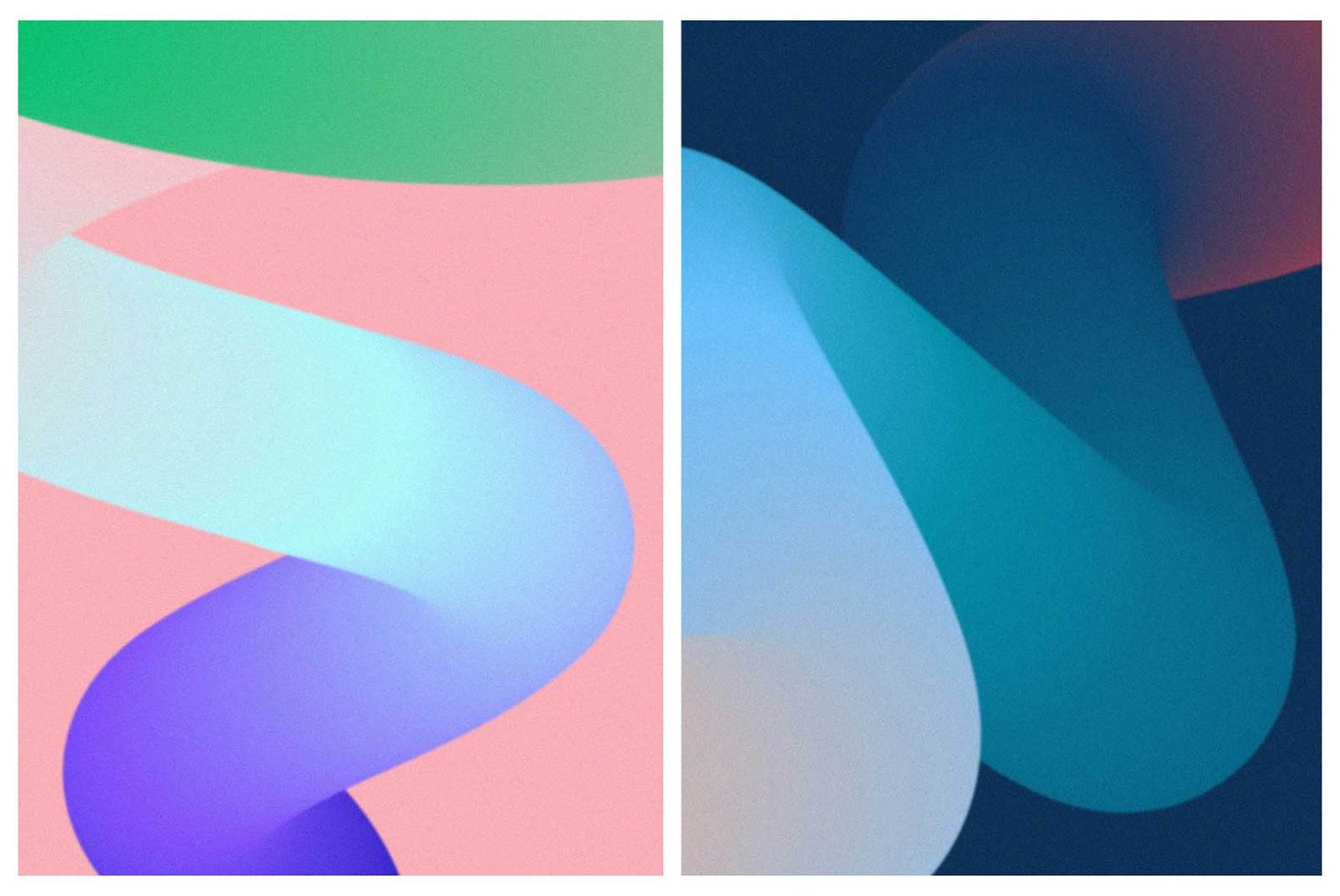 Abstract colorful wave graphics suitable for backgrounds in web design, print, and advertising. Modern gradient overlays with a textured finish.