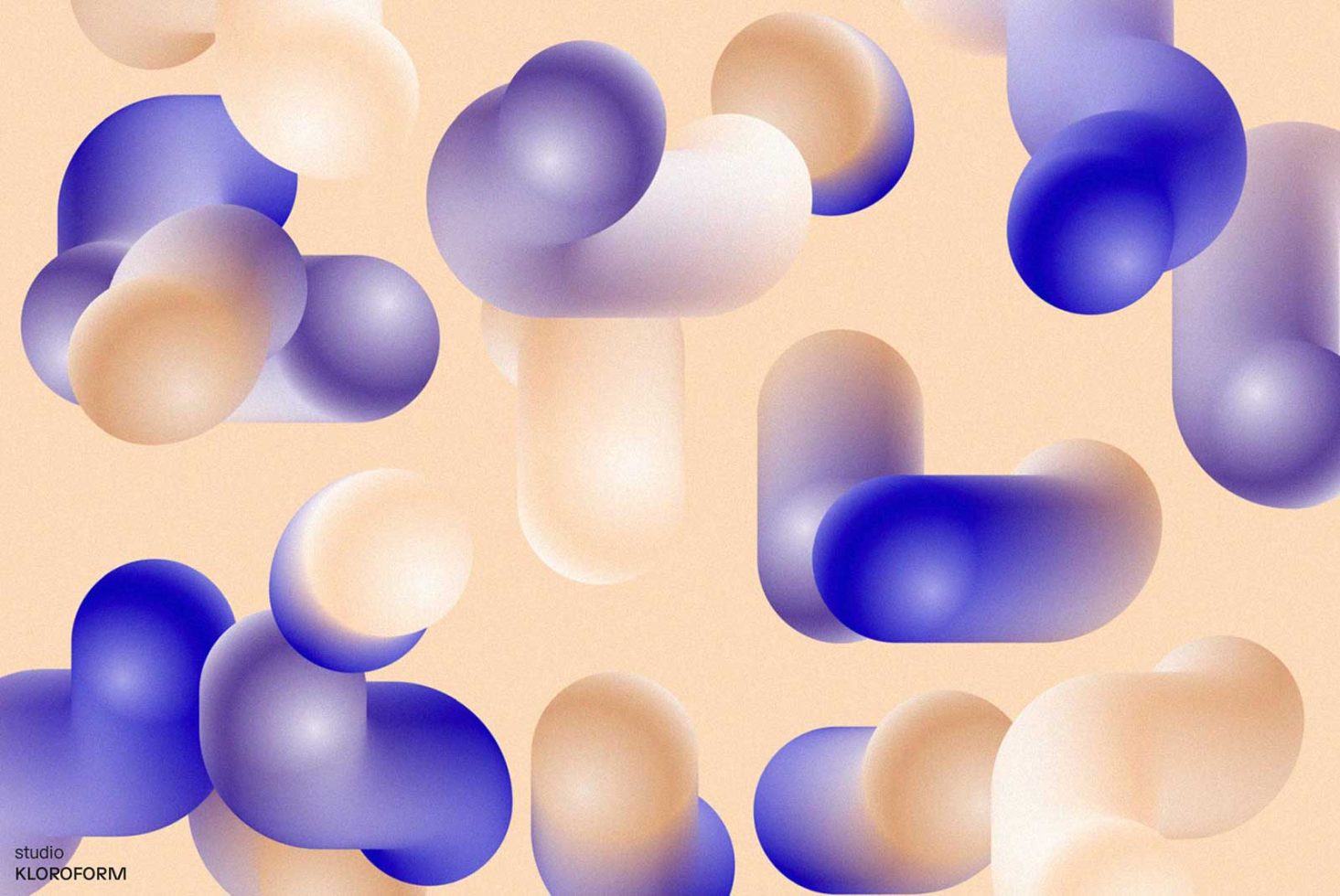 Abstract blue and beige blob graphics on a pastel background, ideal for modern design projects, web backgrounds, and creative visuals.