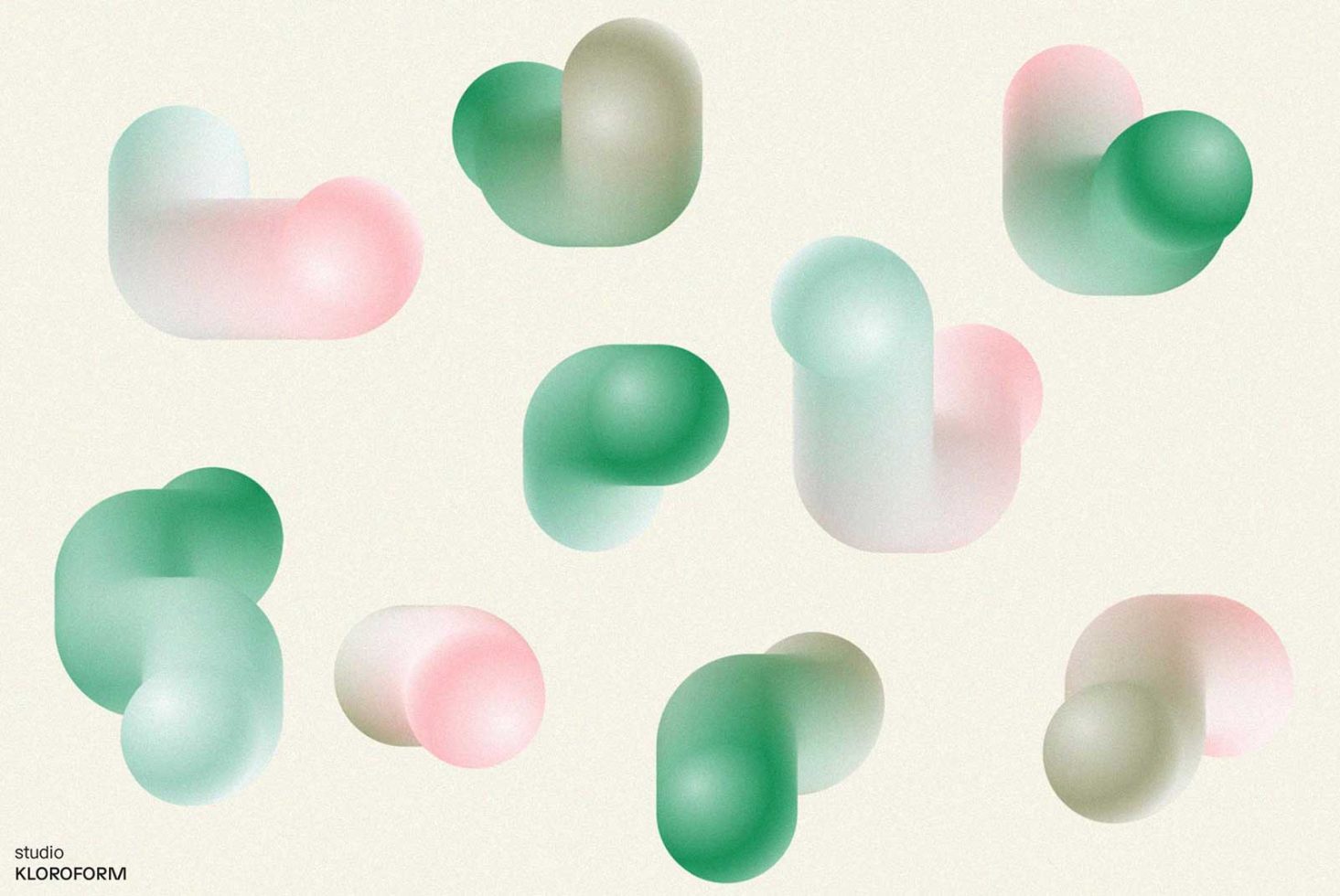 Abstract pastel blobs with a textured finish perfect for modern graphic design, background, or overlay elements in creative projects.