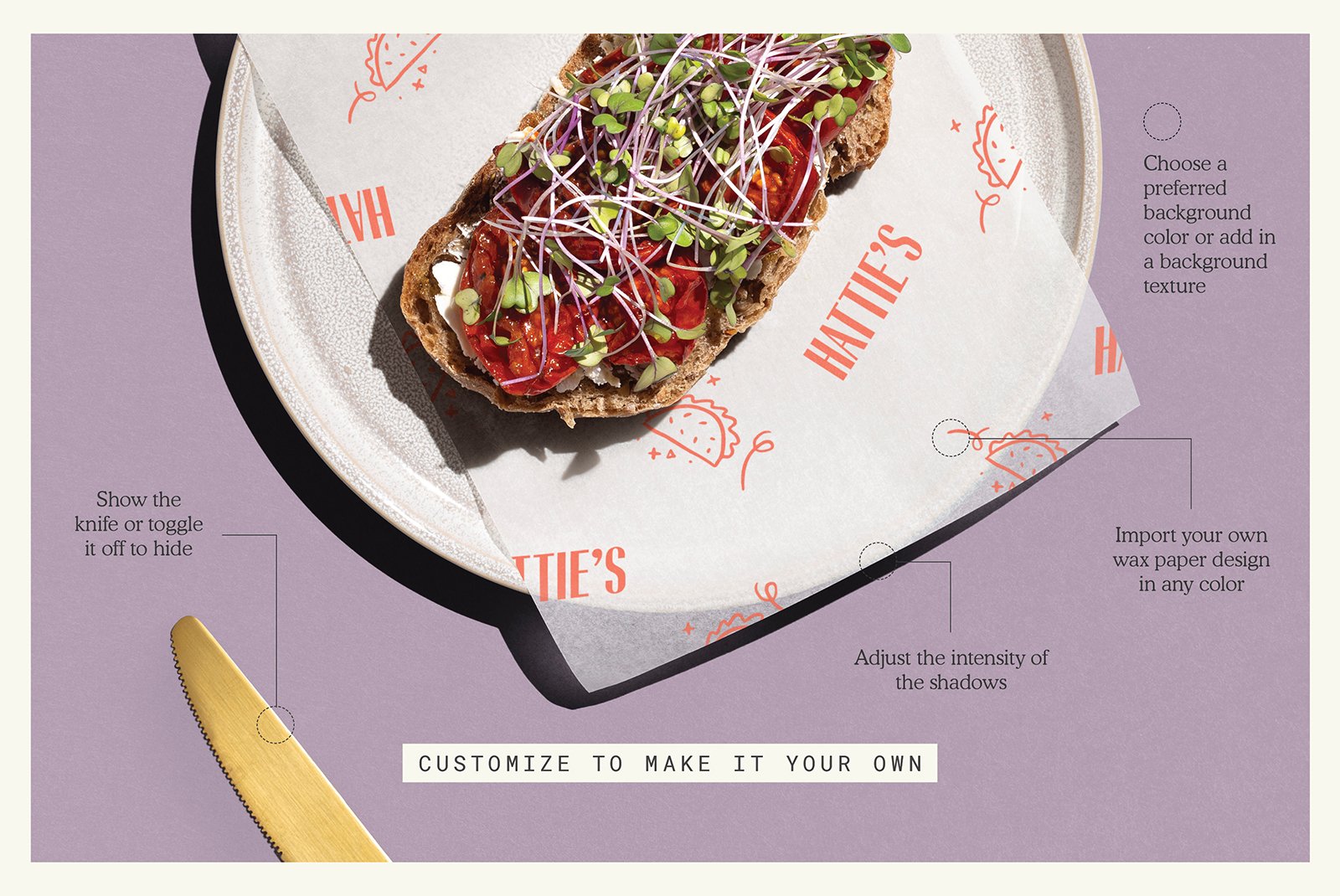 Food Grade Paper + Plate Mockup