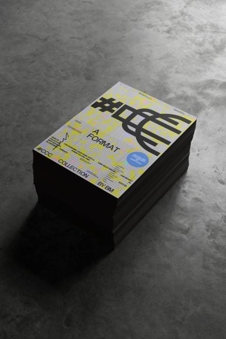Stack of magazines mockup with modern design cover on concrete floor for showcasing graphic design, templates, and layouts.