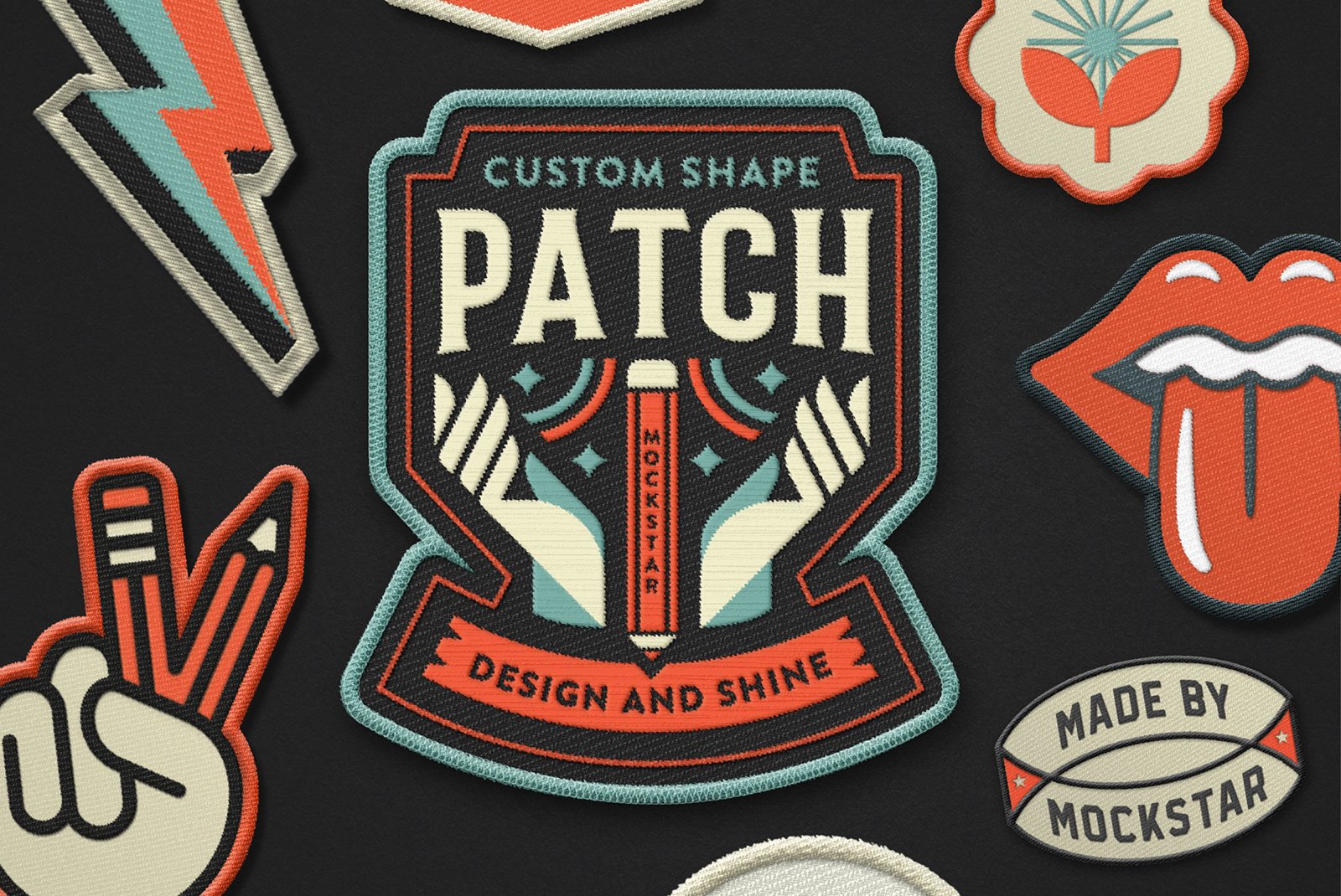 Patch Mockup Design Graphics, Designs & Templates