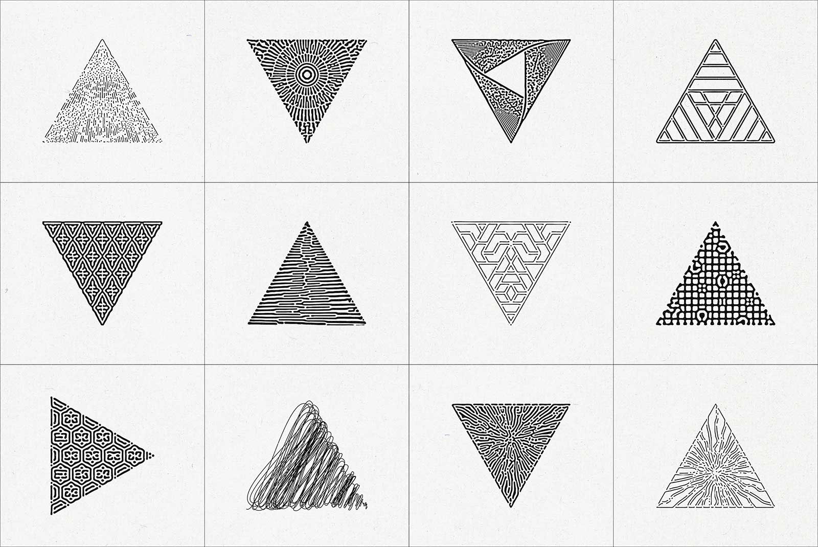 Triangle & Circle Stencils + Assorted Graphic Design/Typesetting