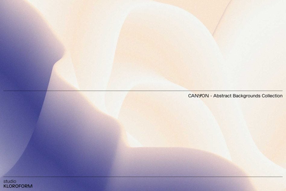 Blended purple blue flowing into soft cream beige with organic wave shapes