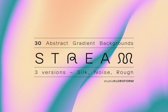 Abstract gradient backgrounds, set of 30, silk noise rough textures for graphic design, versatile digital backdrop, studioKLOROFORM ad.