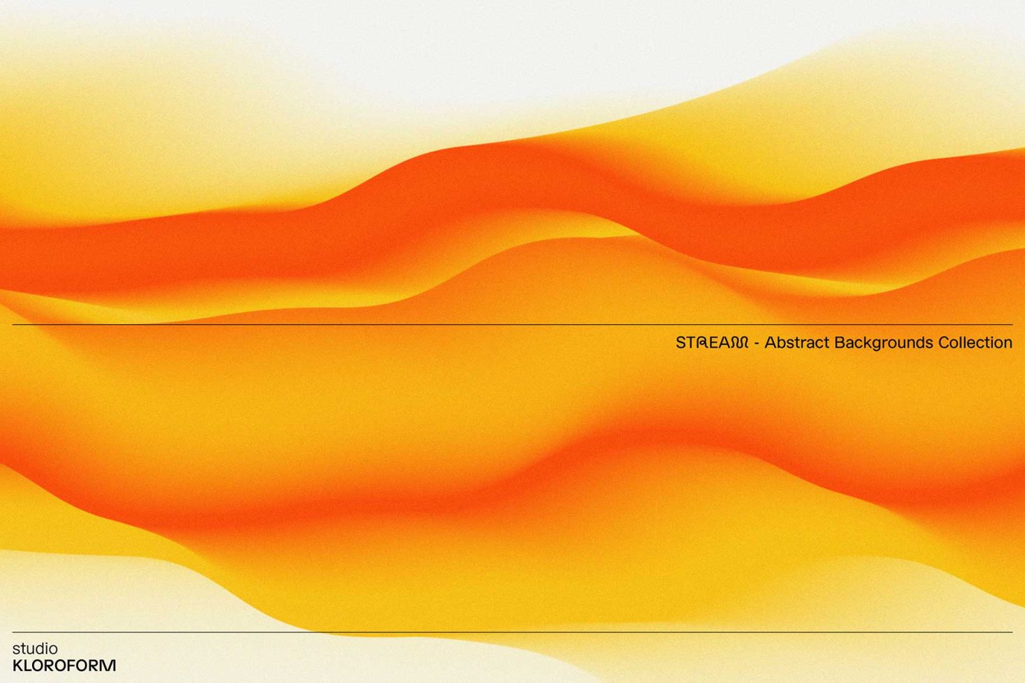 Warm orange abstract waves background, part of the STÆÅØØ collection by Studio KLOROFORM, ideal for graphics, design projects, and digital art.