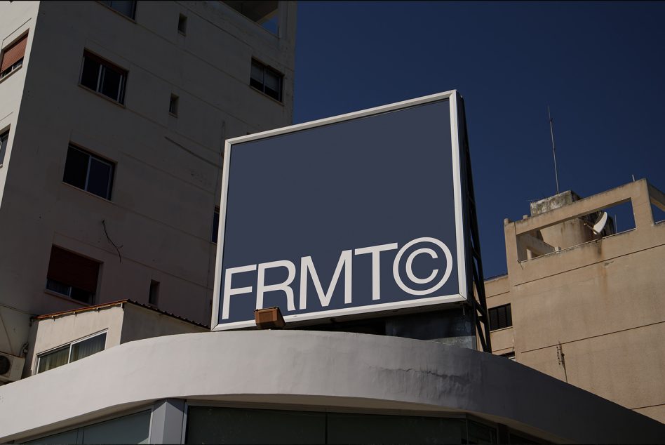 Outdoor billboard mockup on top of a building with editable design space for advertising, urban environment, design asset.