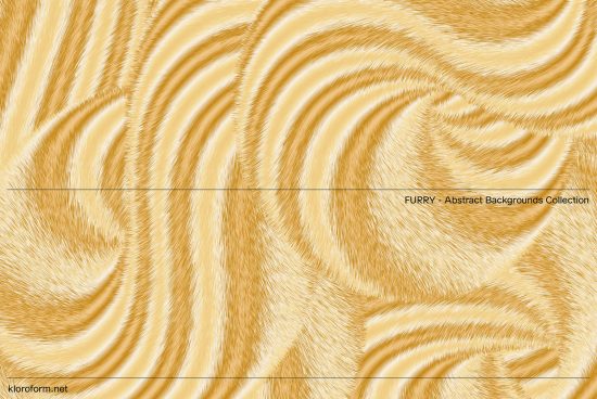 Furry golden texture from Abstract Backgrounds Collection, digital asset for creative design projects, realistic fur effect, high-resolution graphic.