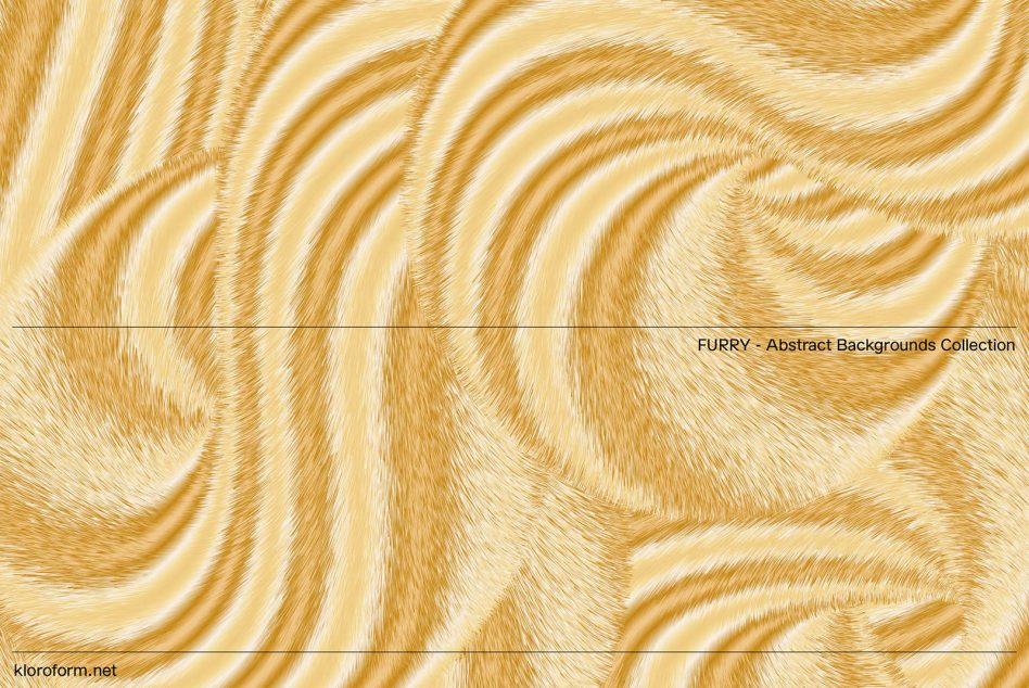 Furry golden texture from Abstract Backgrounds Collection, digital asset for creative design projects, realistic fur effect, high-resolution graphic.