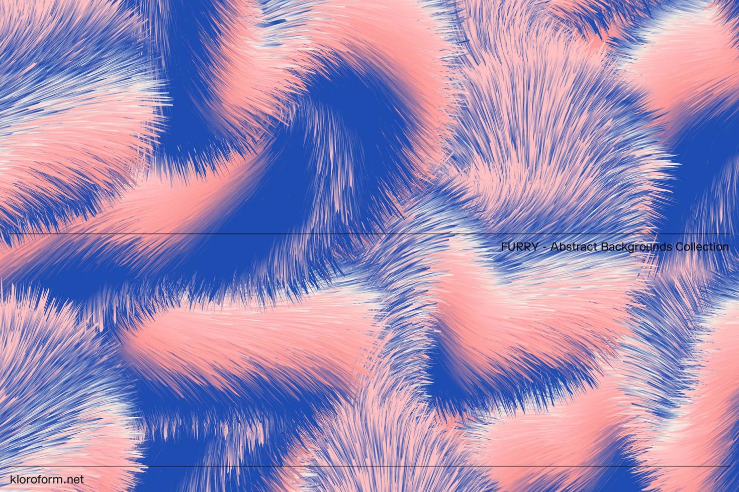 Vibrant furry texture abstract background in blue and pink hues for creative design projects, available in graphics category.