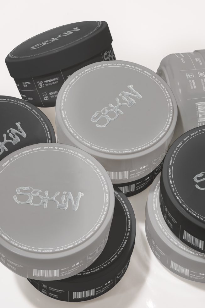 Realistic product mockup of multiple ice cream tubs with embossed logo, perfect for presentation in branding projects for designers.