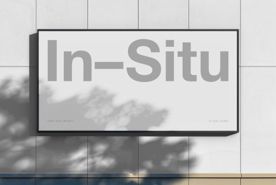 Billboard mockup on building exterior for showcasing design work, with placeholder text, realistic shadows, and urban background for designers.