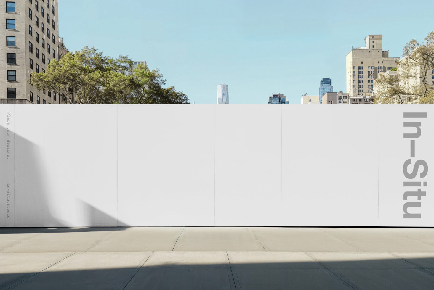 Urban billboard mockup with clear sky and city backdrop, ideal for designers to showcase advertising graphics or branding.