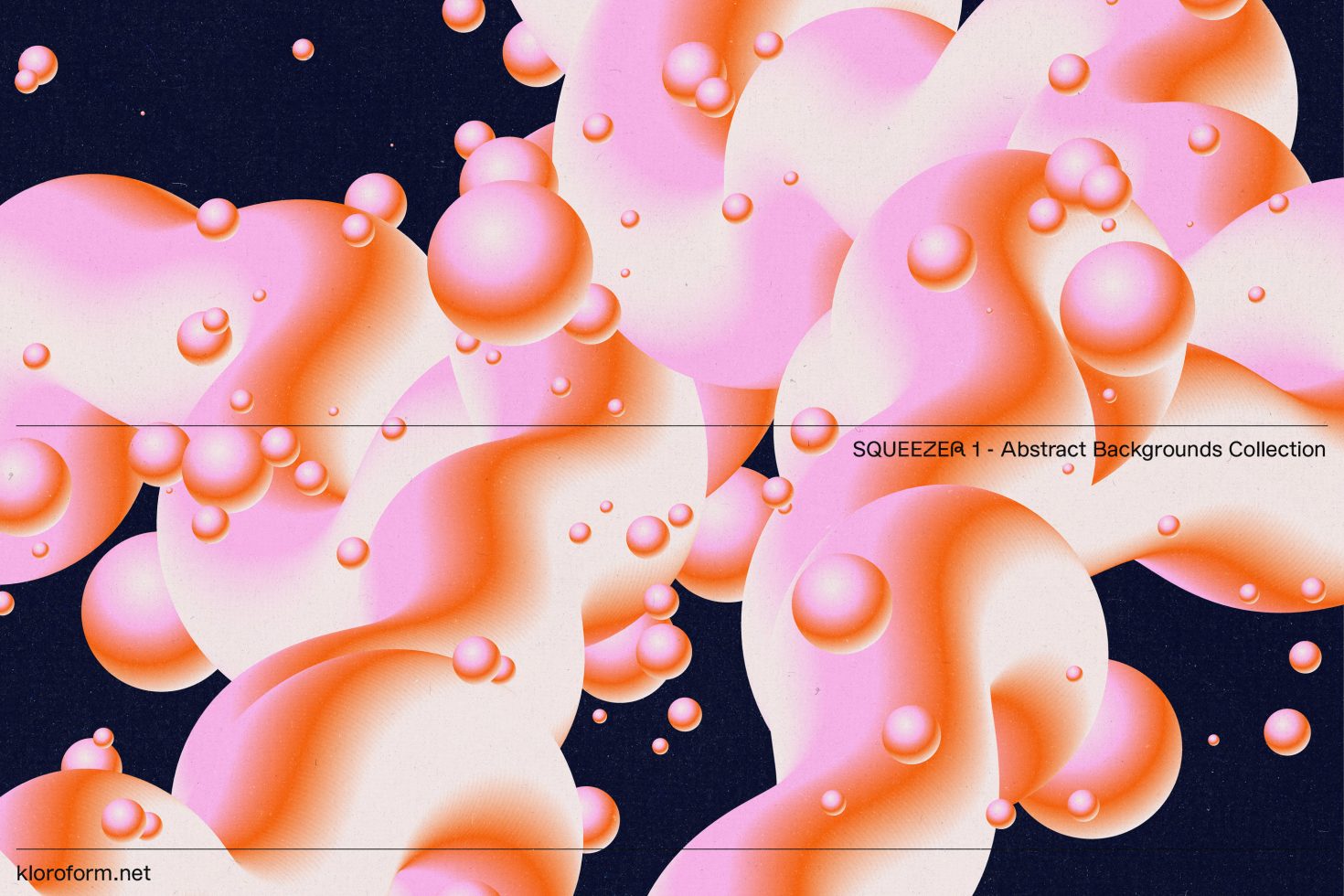 Vibrant 3D abstract bubble graphics in orange and pink tones suitable for creative designs, available under Graphics category for designers.