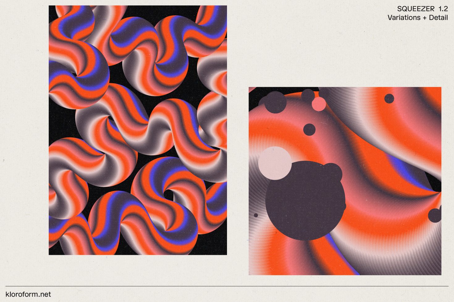 Abstract wavy and circular gradient graphics in vibrant orange and blue tones, perfect for backgrounds in design templates.