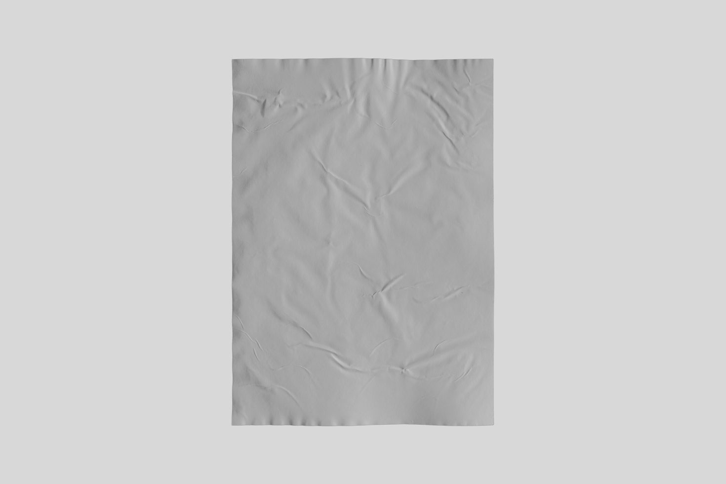 Crumpled white paper texture with wrinkled folds, high-resolution graphic design asset for backgrounds or overlay effects.